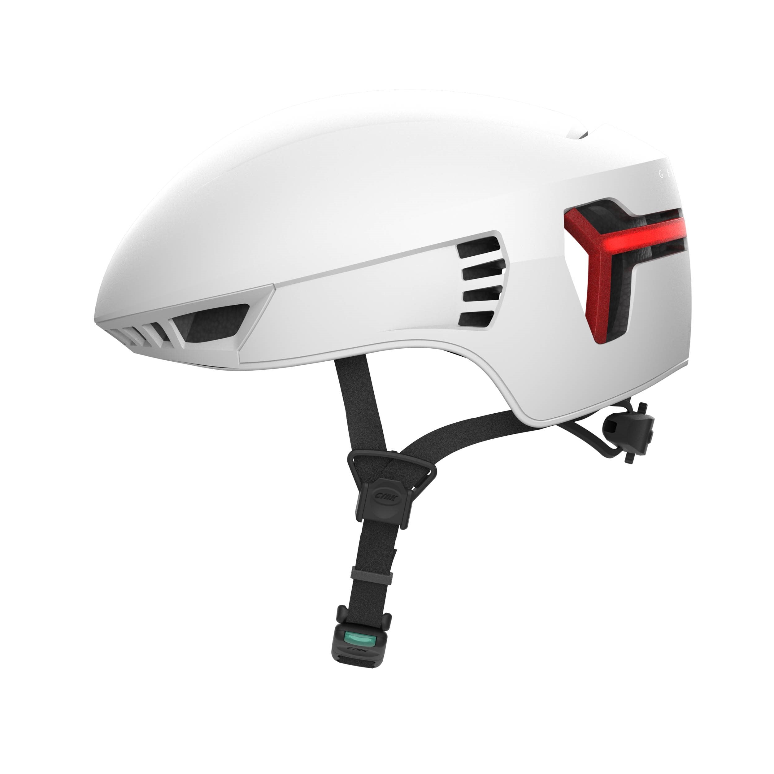 Genetic Alpha Bluetooth Bike Helmet – LED Lighting – Unisex – White –