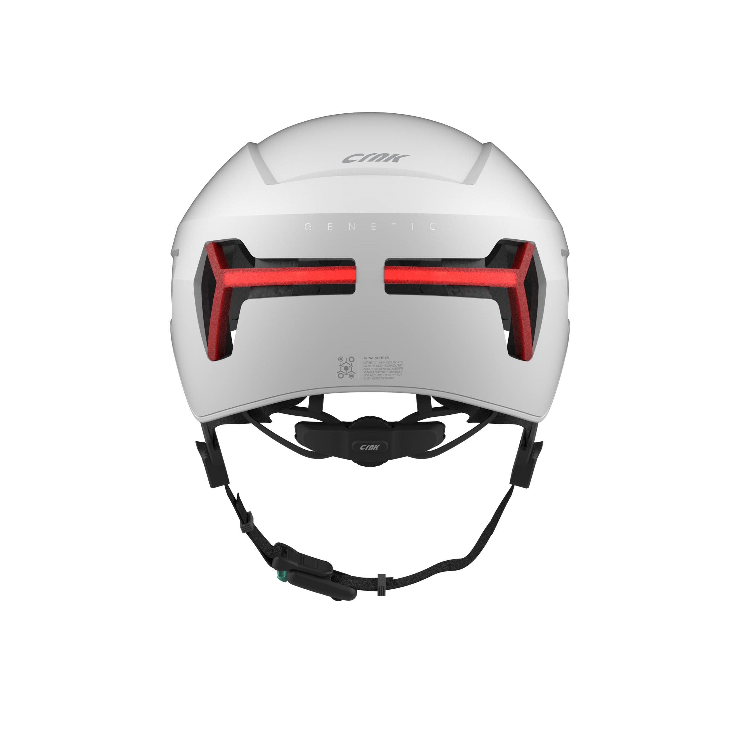 biology motorcycle helmet Genetic Alpha Bluetooth Bike Helmet – LED Lighting – Unisex – White – CRNK.EU