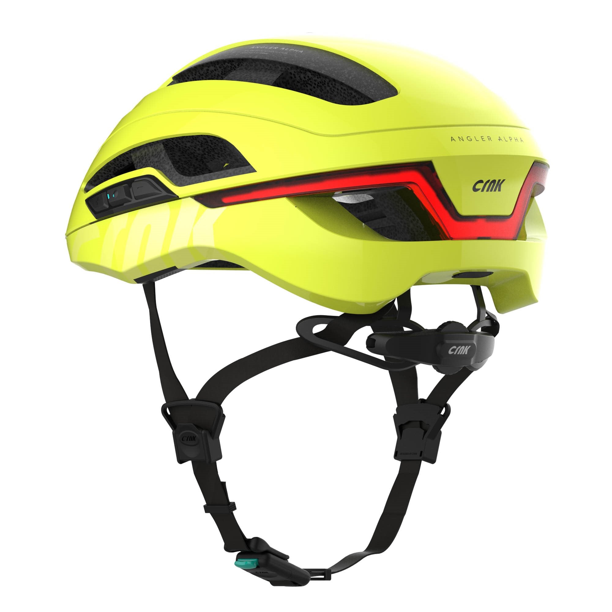 Angler Alpha Bluetooth Bike Helmet – LED Lighting – Turn Signal - Unisex – Matte Yellow